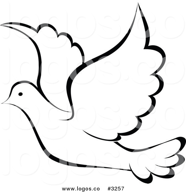 peace clipart dove outline