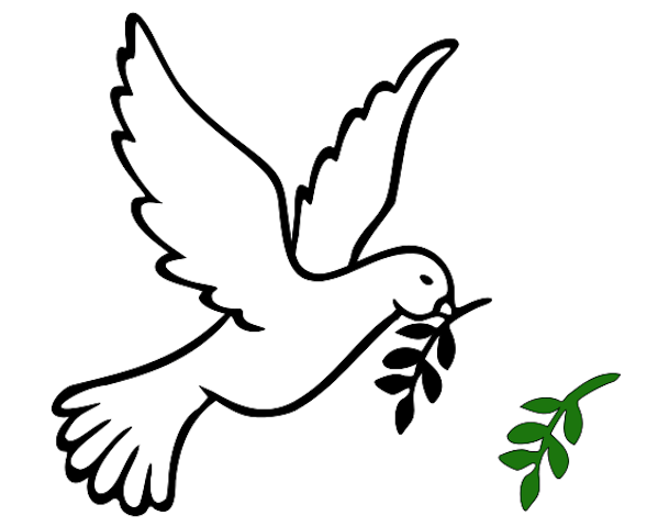 peace clipart dove outline