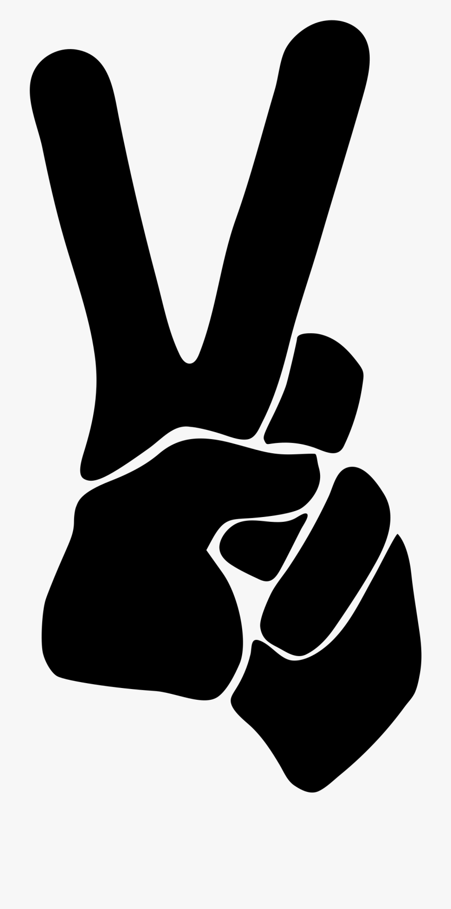 peace clipart hand signal