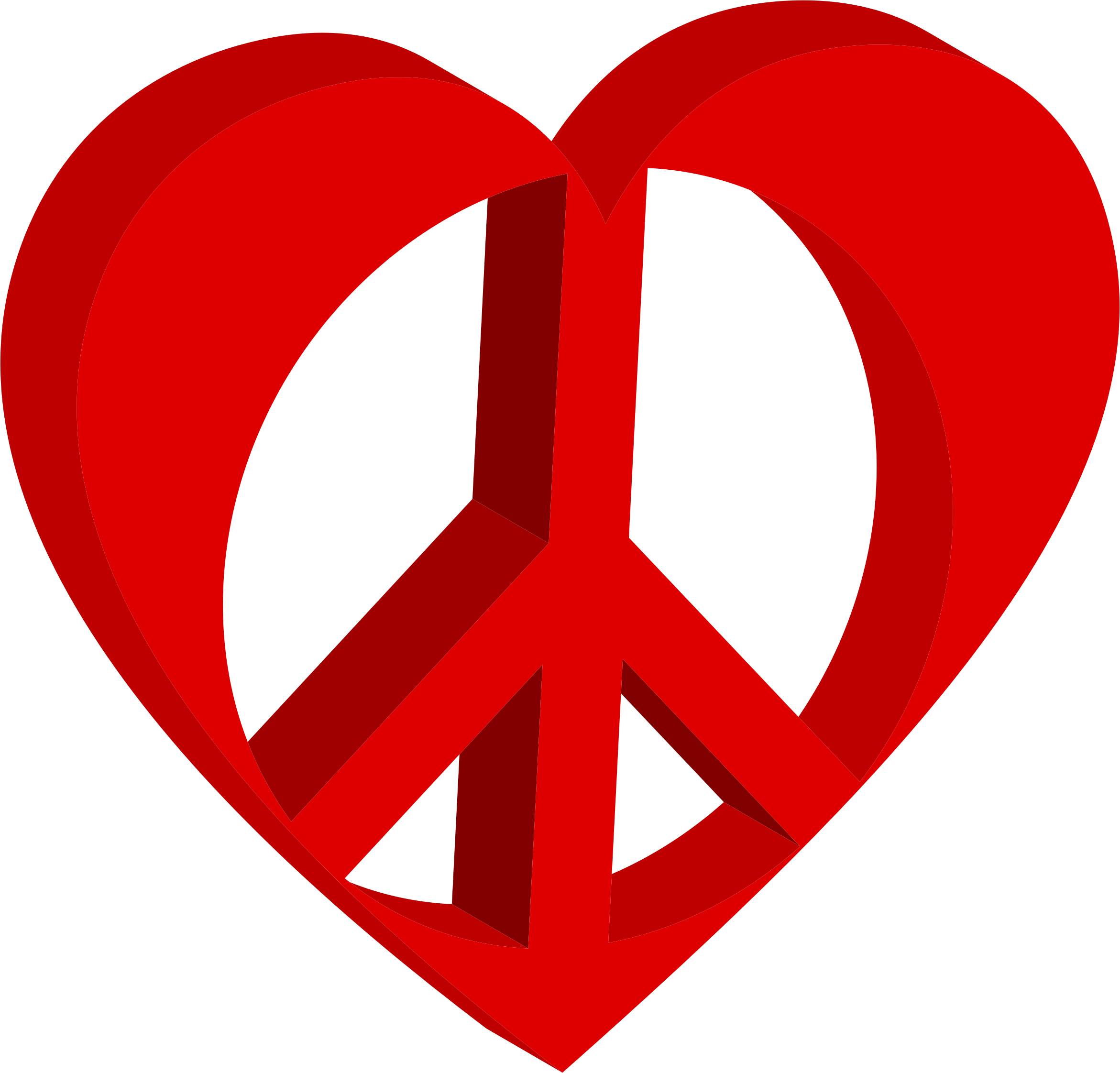 peace clipart heart