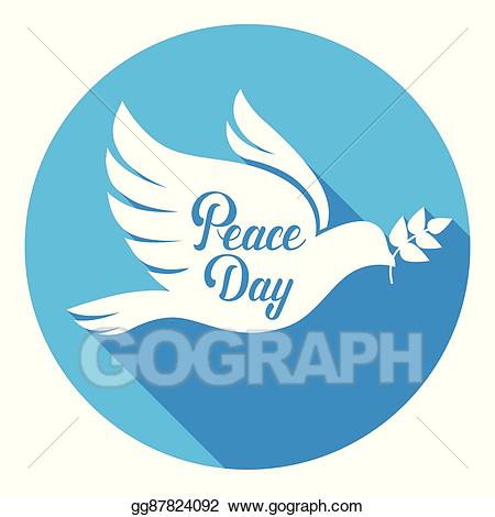 Vector art world poster. Peace clipart peace day