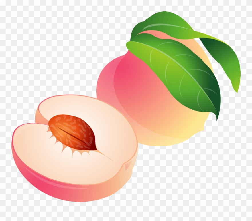 peach clipart cartoon