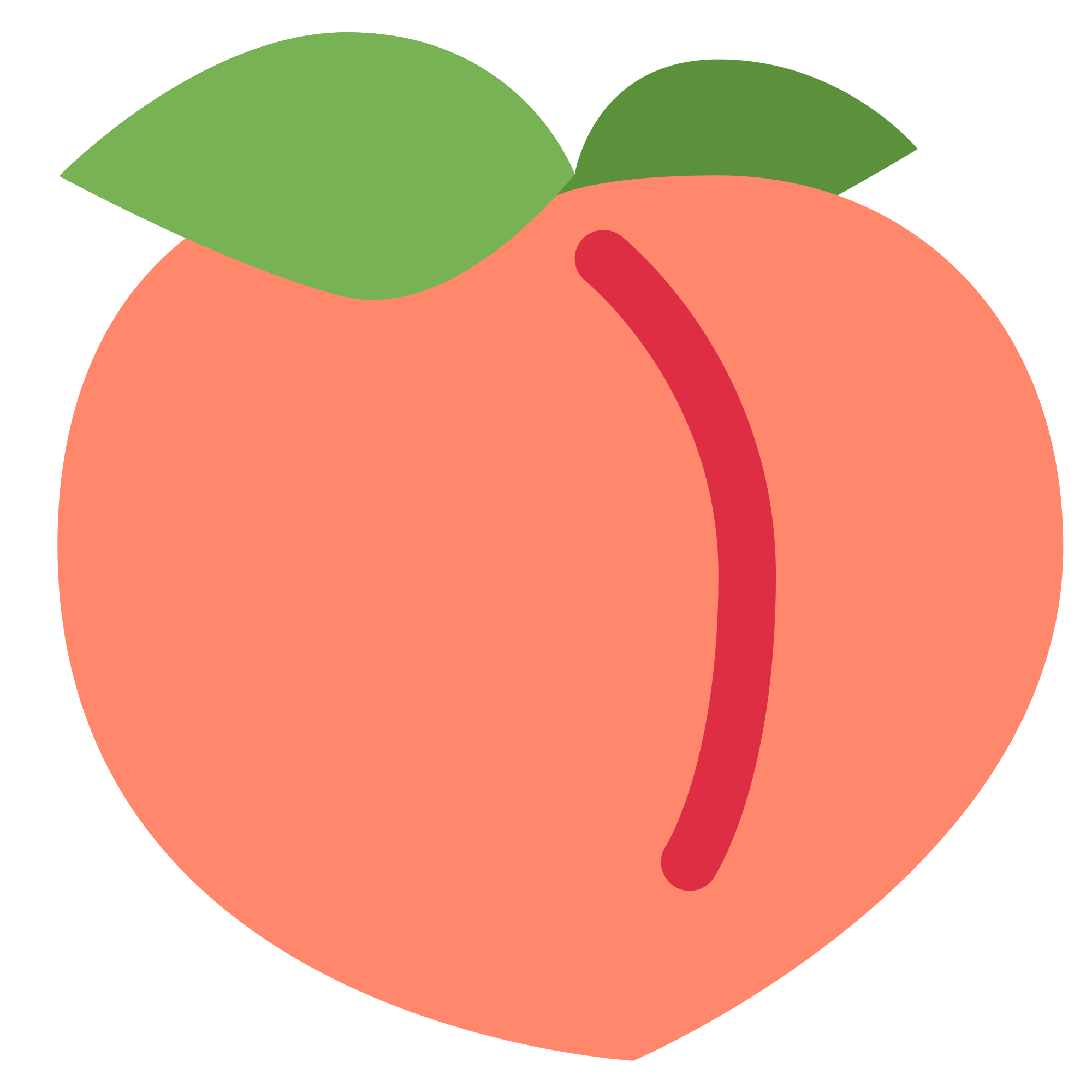 peaches clipart heart