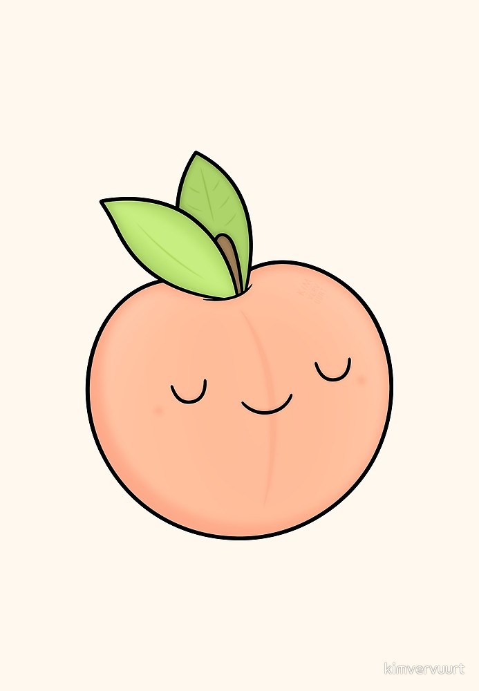 peaches clipart happy