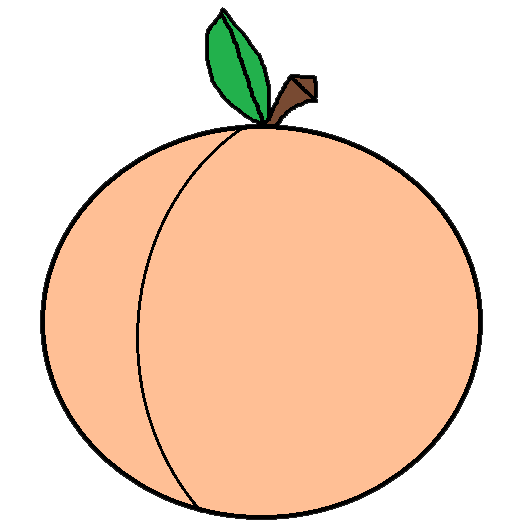 peach clipart large