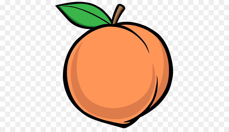 peaches clipart orange food