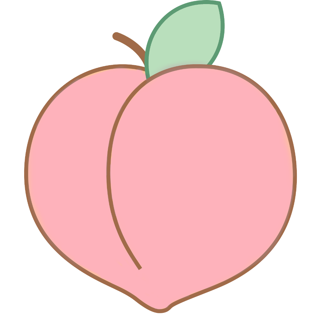 peach clipart pink peach