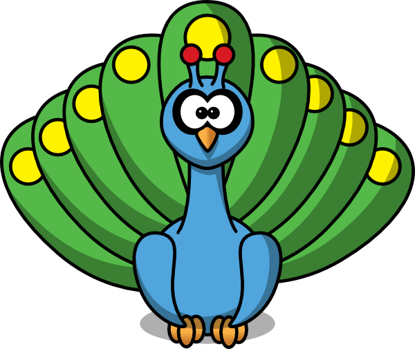 peacock clipart animated