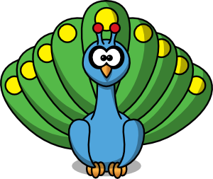 Cartoon clip art at. Peacock clipart gambar