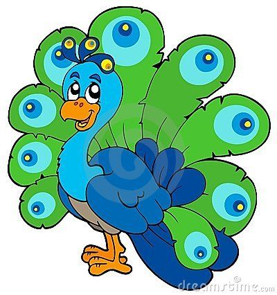 peacock clipart happy