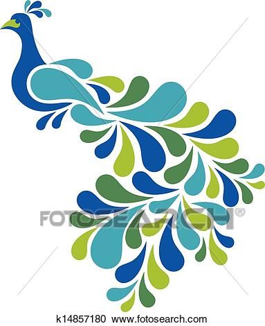 peacock clipart illustration