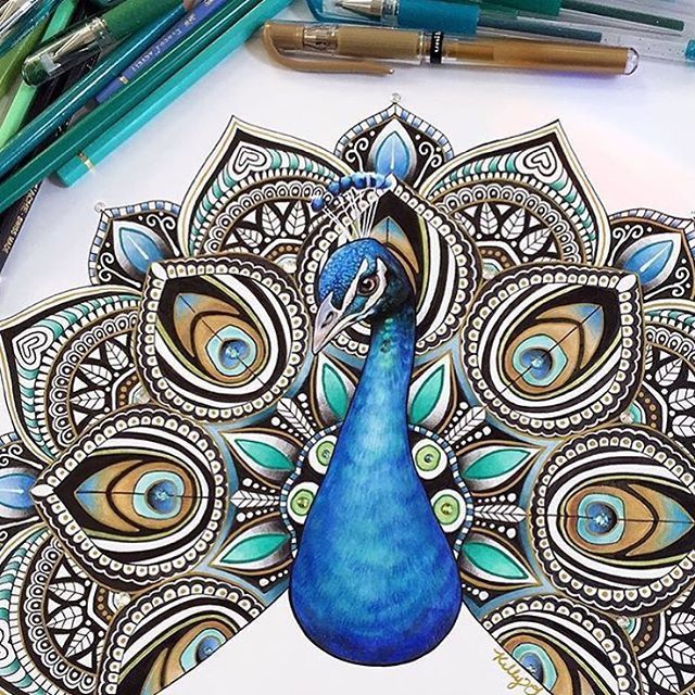 peacock clipart mandala