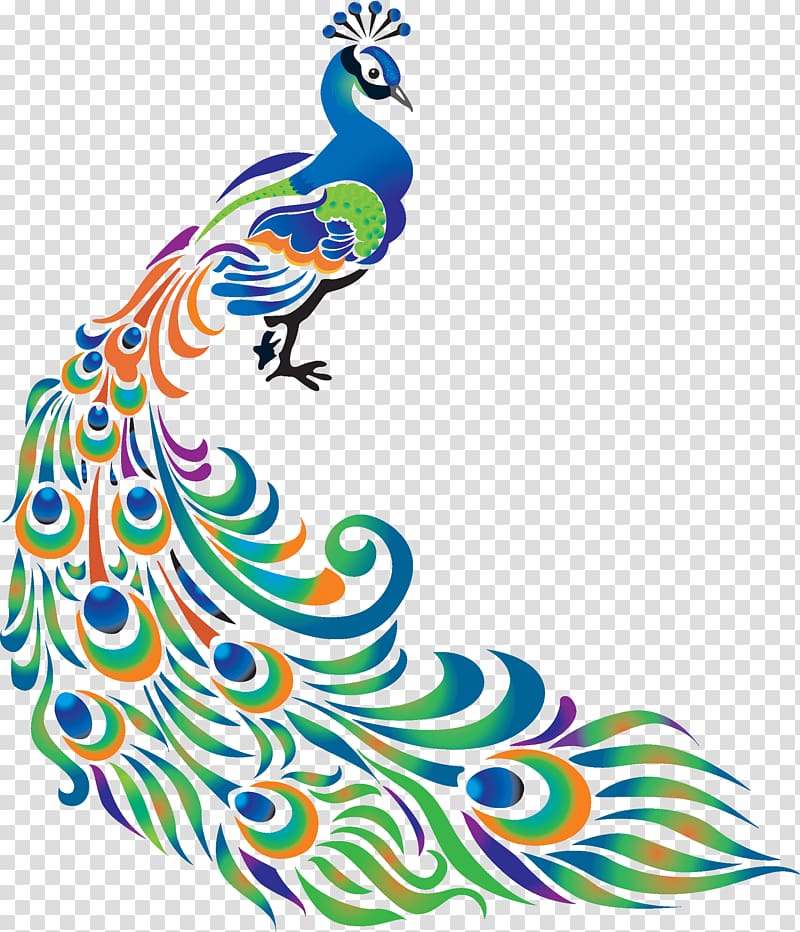 peacock clipart pop art