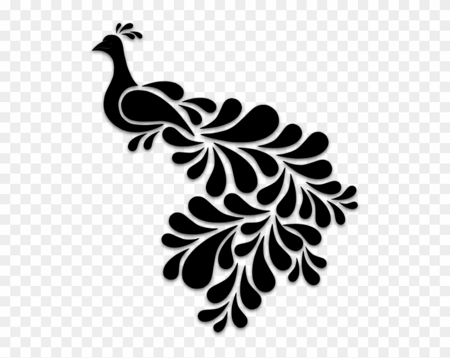 peacock clipart silhouette