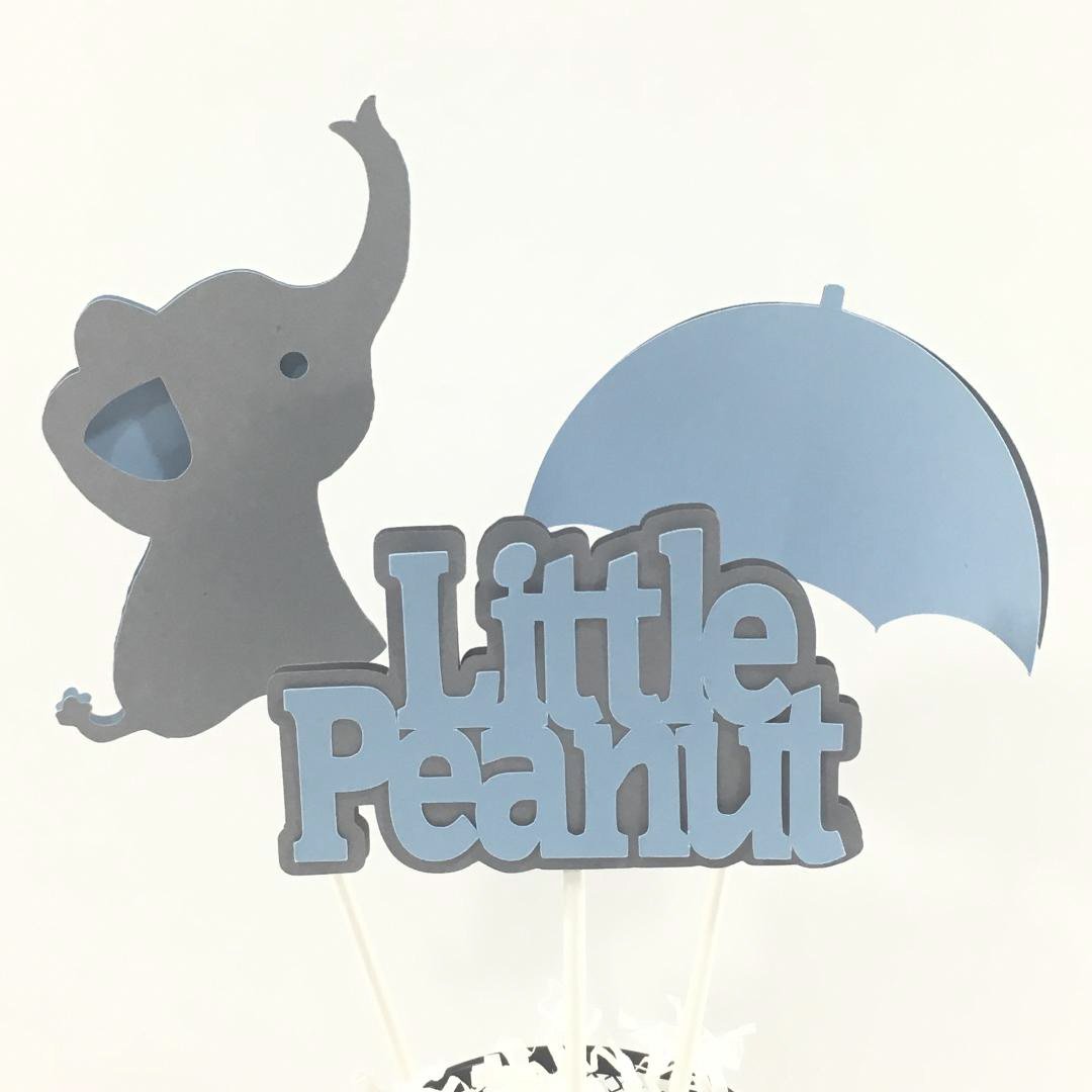 Peanut clipart little peanut. Centerpiece sticks blue gray