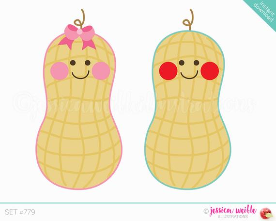 Peanut clipart little peanut. Instant download lil cute