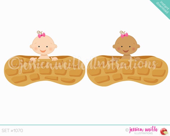 Peanut clipart penut. Instant download baby girl