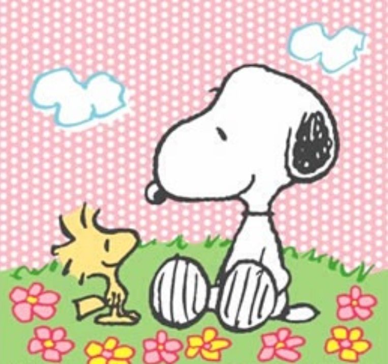 Peanut clipart spring. Snoopy and woodstock on