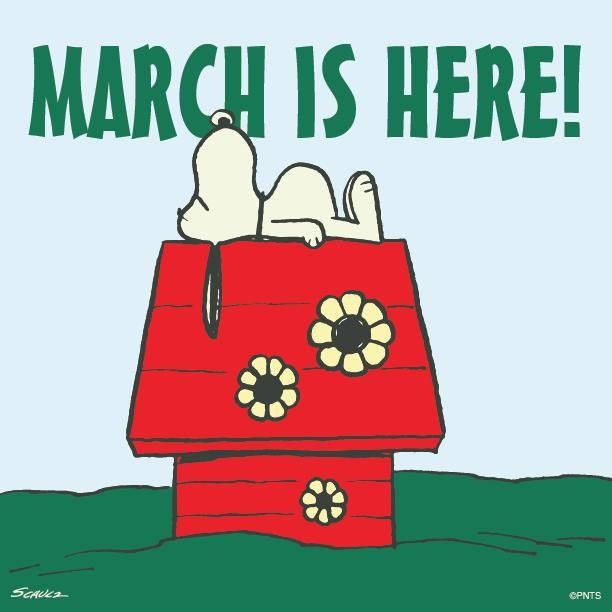  tuhatta tykk yst. Peanuts clipart march
