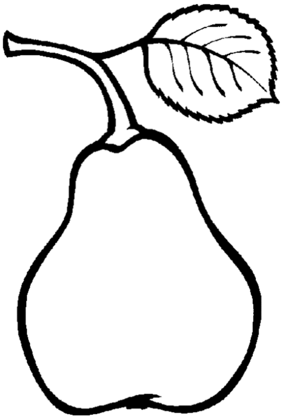 pear clipart black and white