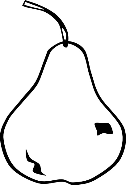 pear clipart line art
