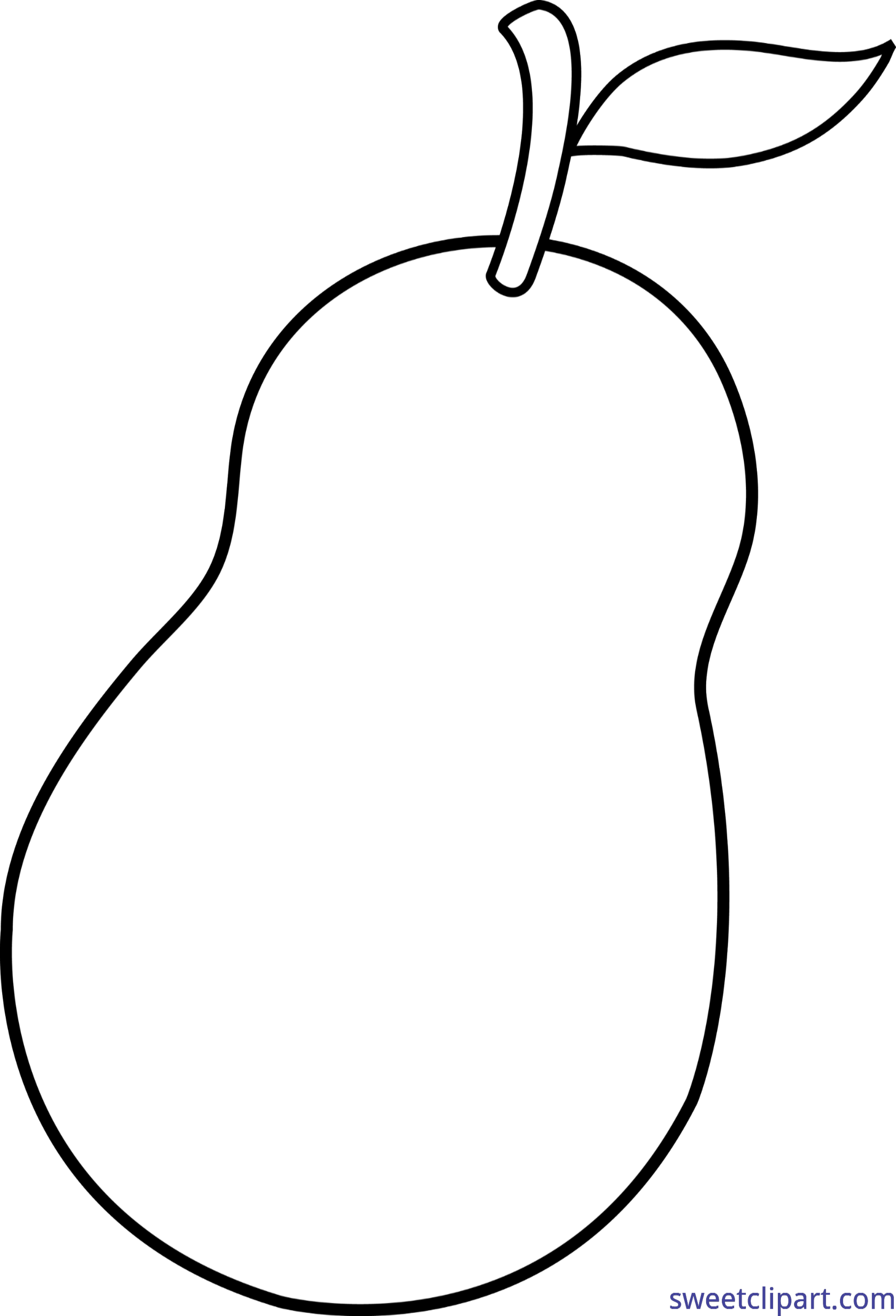 pear clipart line art