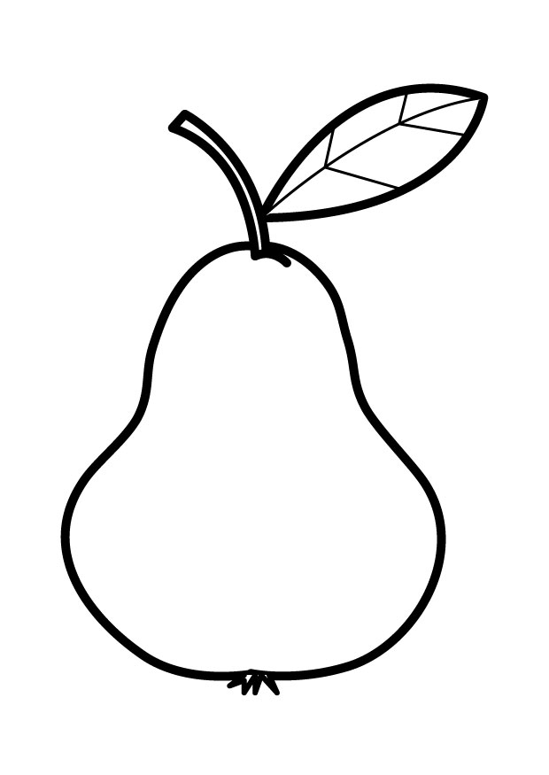 pear clipart line drawing