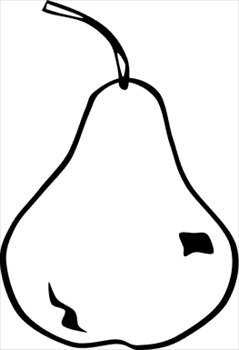 pear clipart pear outline
