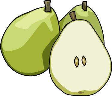 pear clipart single fruit