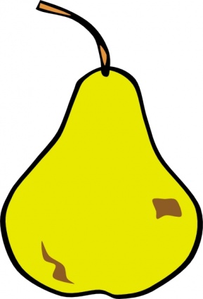 pear clipart yellow pear