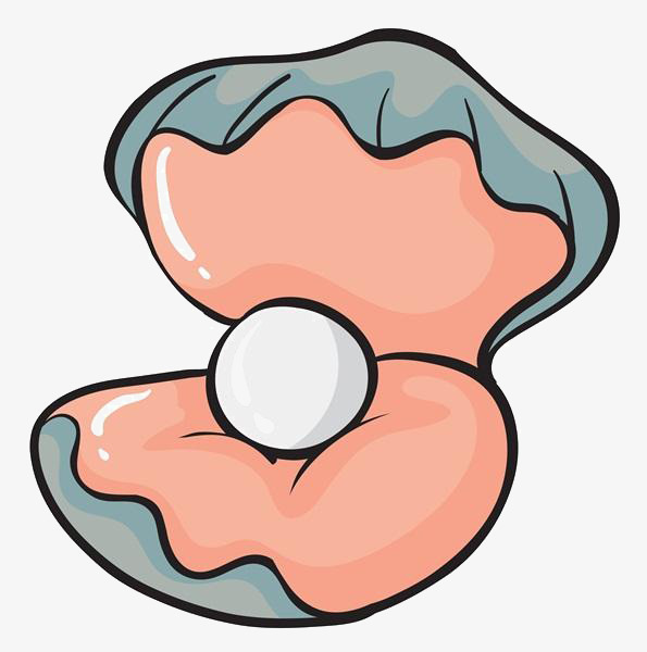 Cartoon clam shell of. Pearl clipart