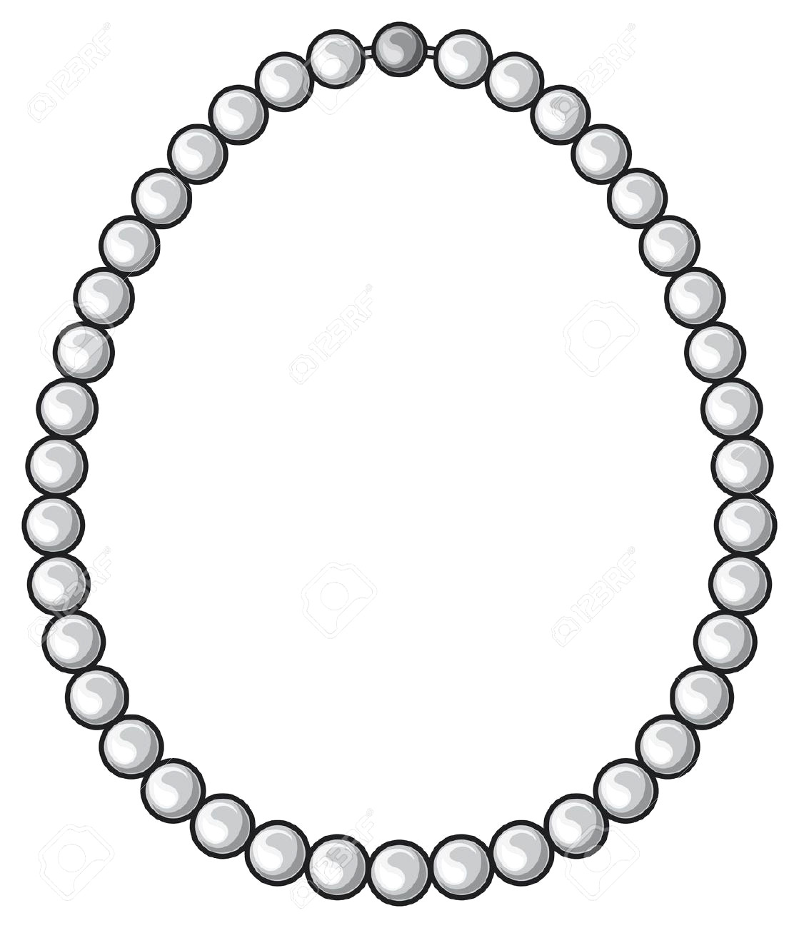 Pearl clipart. Elegant of necklace black