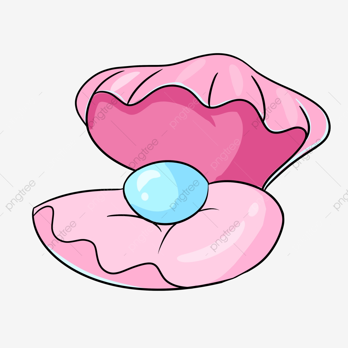 Pearl clipart beautiful. Cartoon shell pink seashell