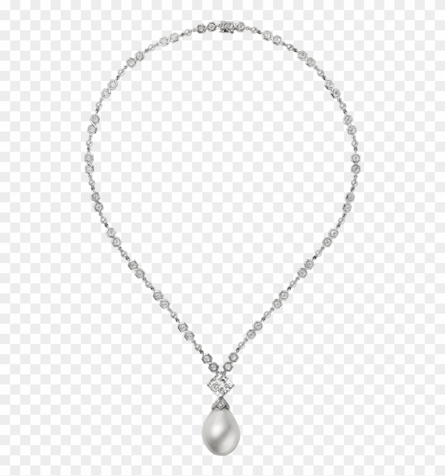 Diamond necklace black . Pearl clipart diamonds and pearl