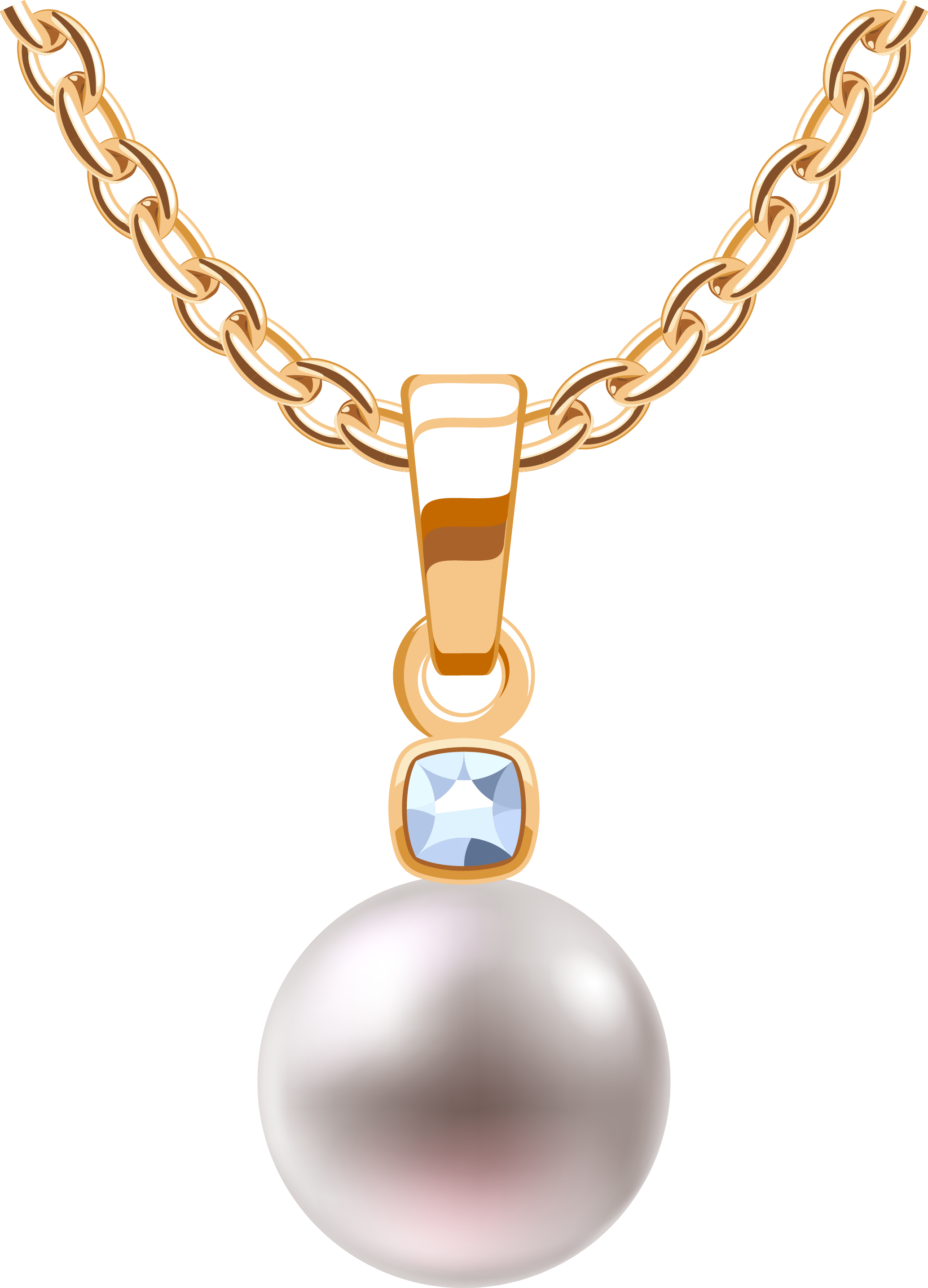pearl clipart neck chain