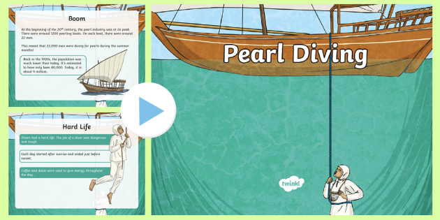 Powerpoint uae culture and. Pearl clipart pearl diving