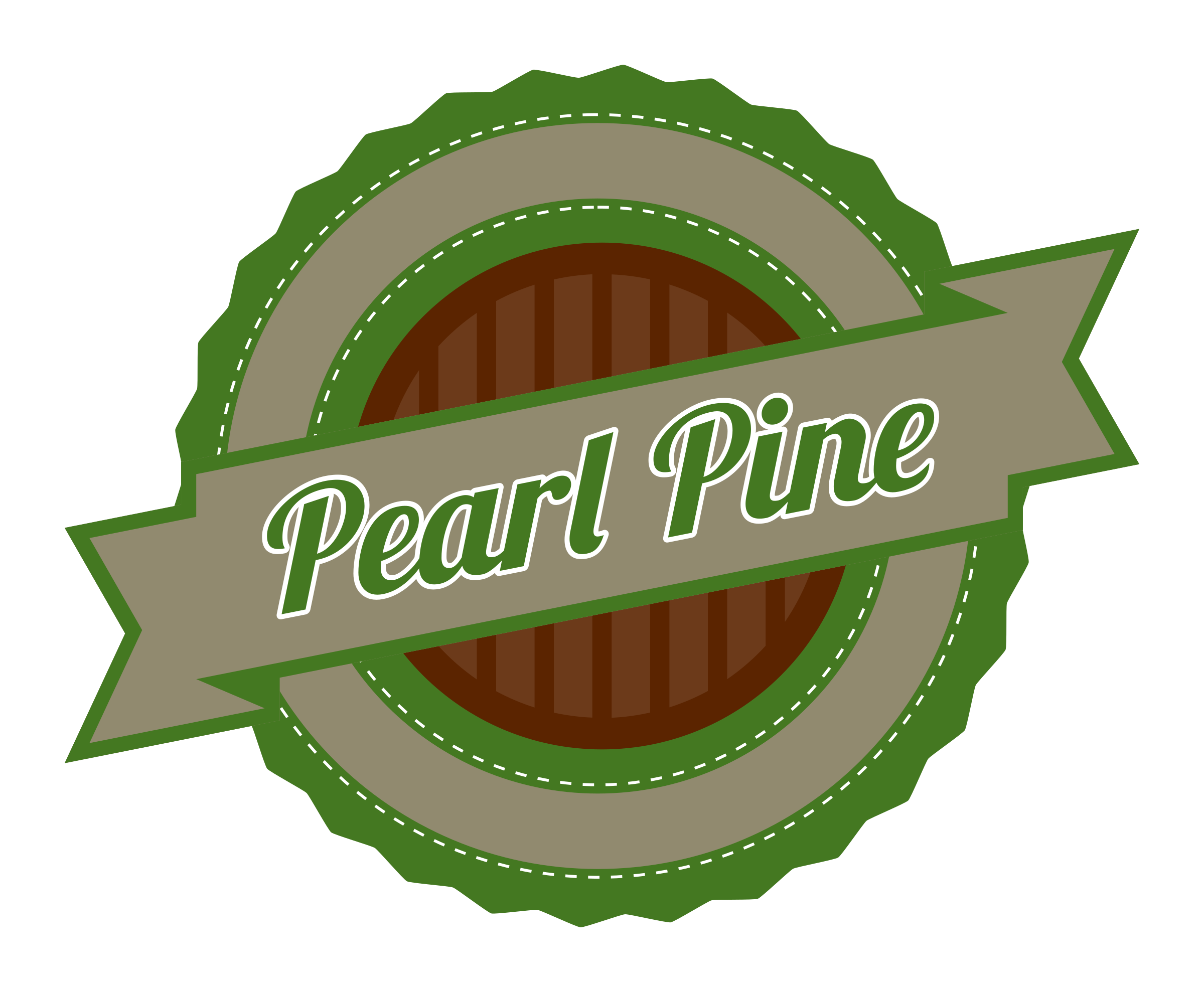 Pine logo big image. Pearl clipart vintage