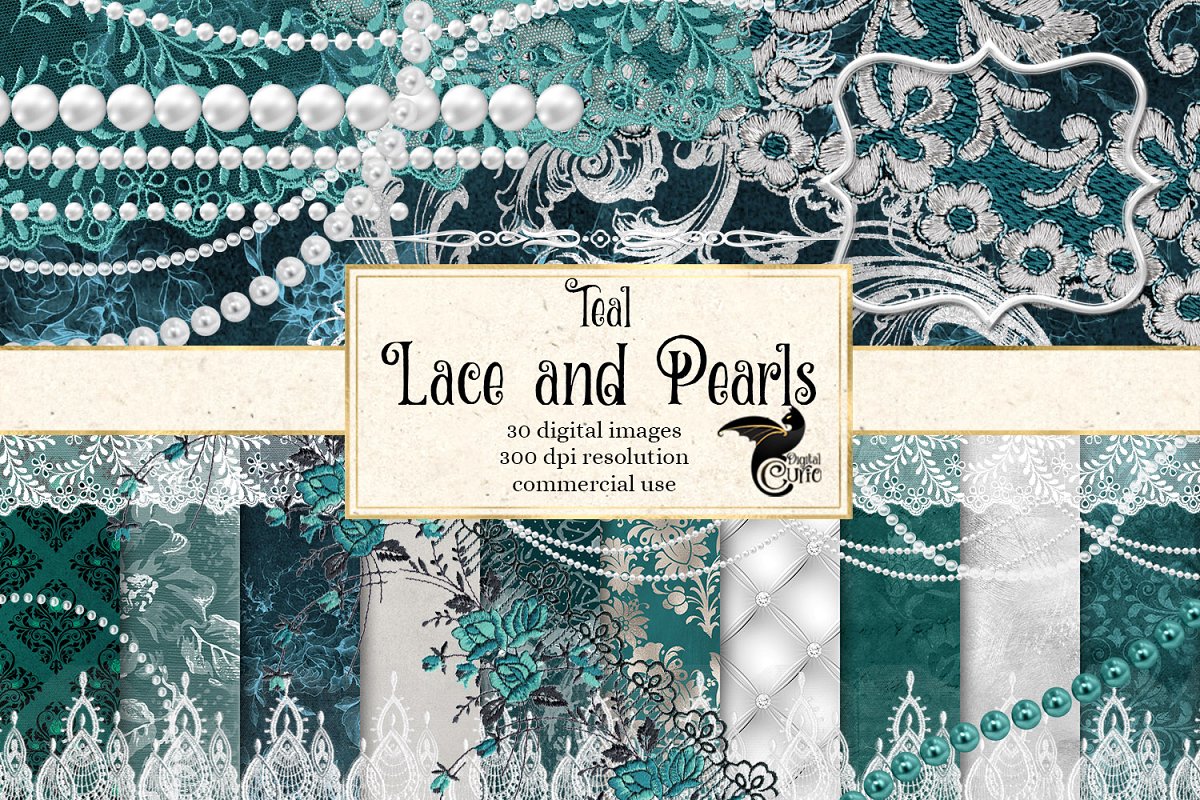pearl clipart white lace