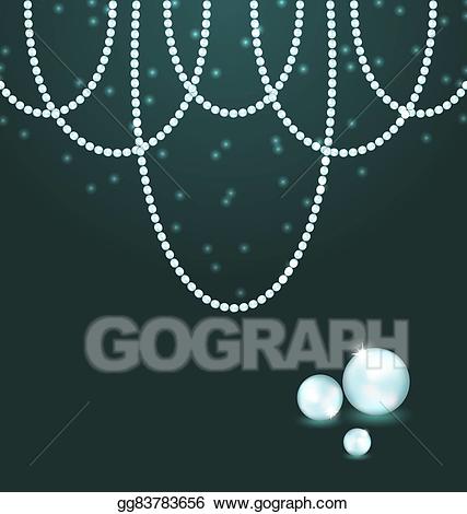 Stock illustration dark background. Pearls clipart cute