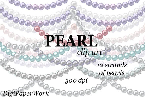 Clip art pastel strands. Pearls clipart file