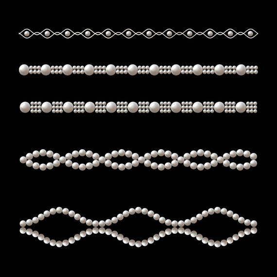 Pearls clipart frame. Pearl border borders clip