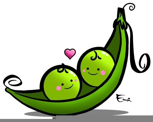 Two in a pod. Peas clipart