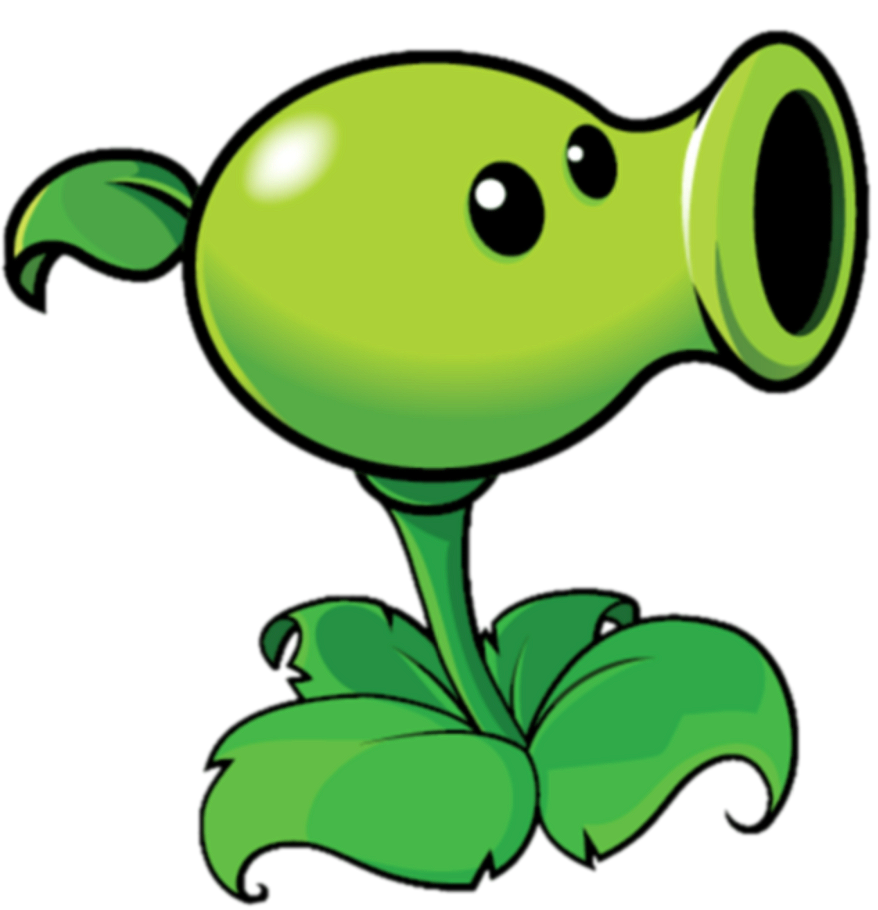 Peashooter plants vs zombies. Peas clipart comic