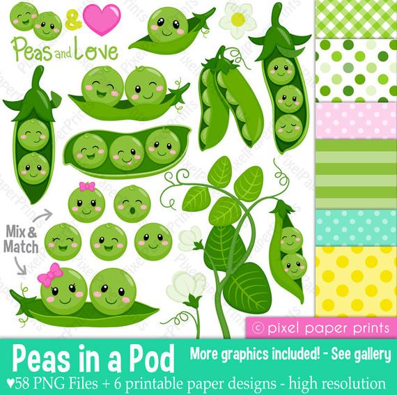 peas clipart pod love