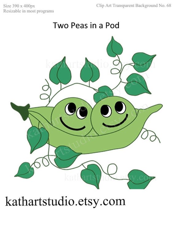 peas clipart two