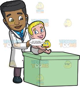 A checking listening to. Pediatrician clipart male pediatrician