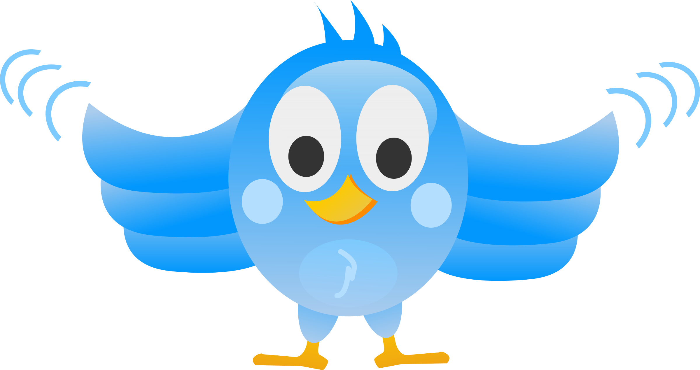 Wing clipart animated. Tweet bird big image