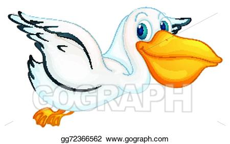 Vector drawing gg gograph. Pelican clipart clip art