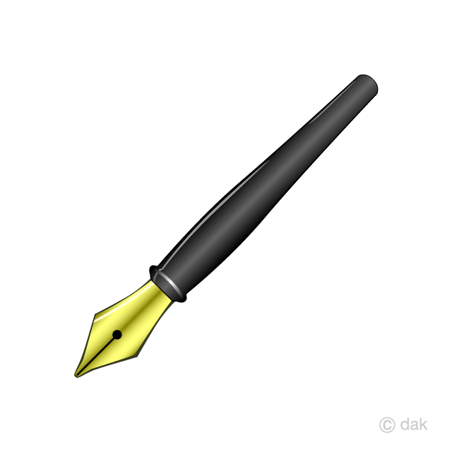 Pen clipart caligraphy pen. Fountain free picture illustoon
