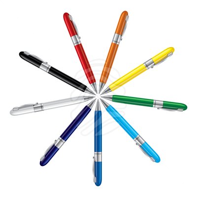 pen clipart colored pen